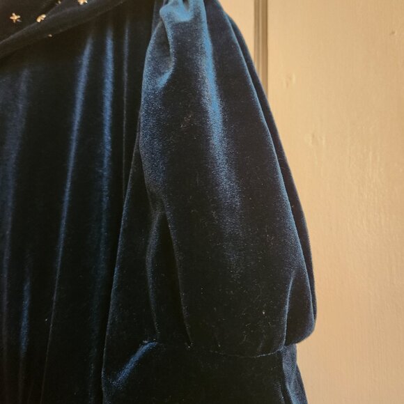 Nicoletta Carlone 1930s Style Blue Velvet Hooded Stars Dress - NWOT - Picture 4 of 9
